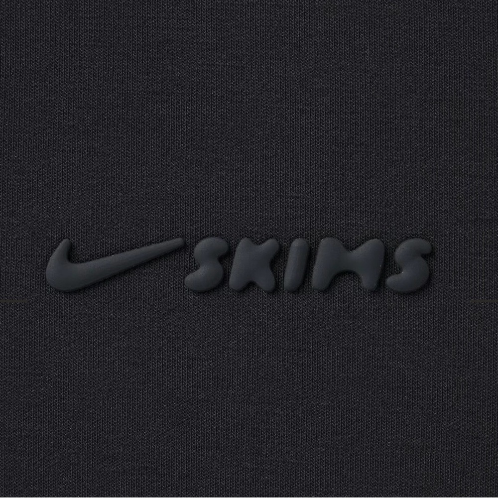 NikeSkims Matte Tricot Oversized Track Jacket Full Zip, Obsidian Black Size S - Picture 4 of 16